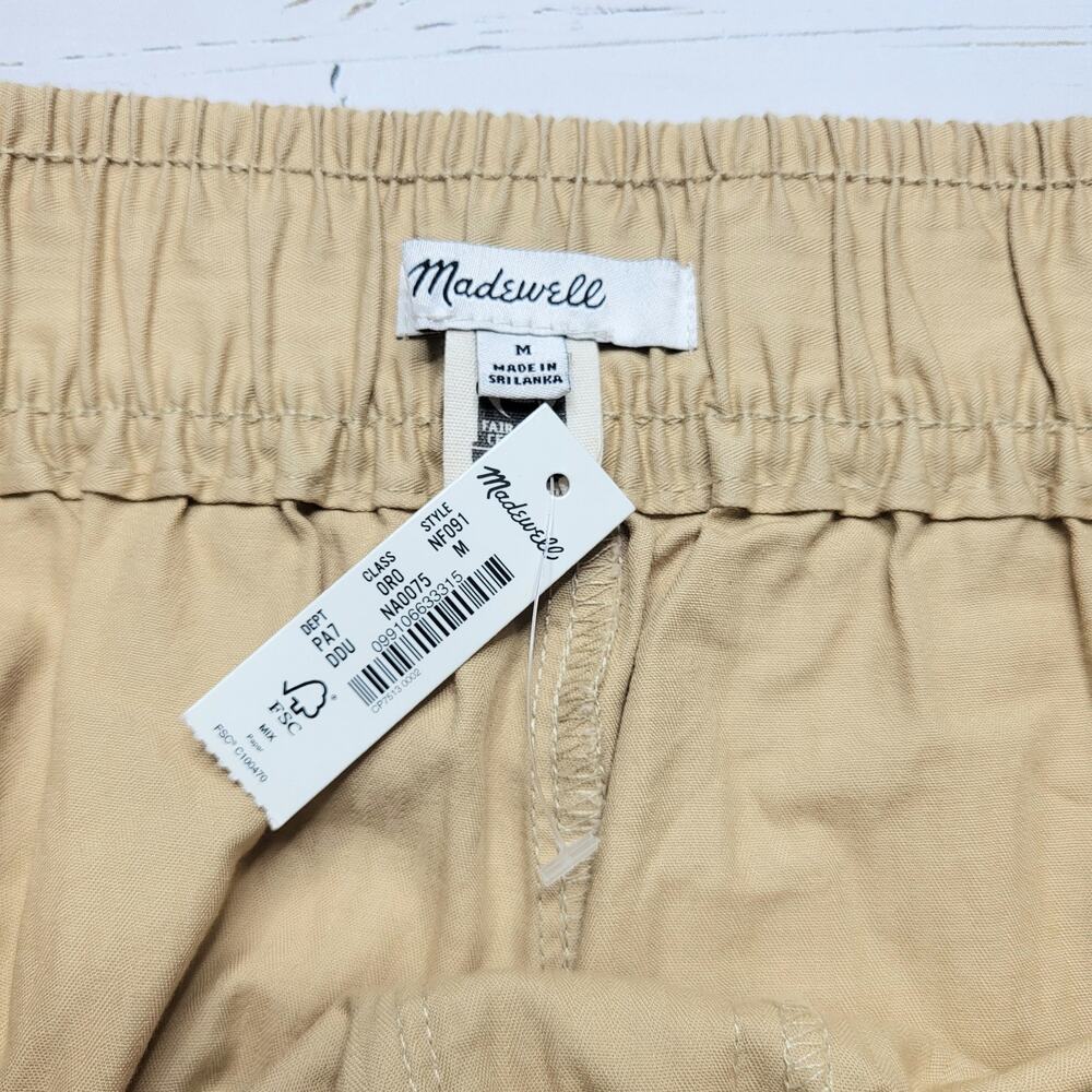 Madewell Pull On Oversized Balloon Pants Desert Dune Beige Cotton Medium - Picture 7 of 8